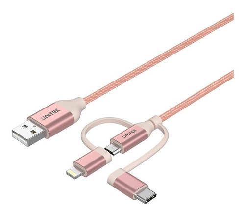 Cable Usb Usb C Micro Lightning 3 En 1 iPhone Android Unitek