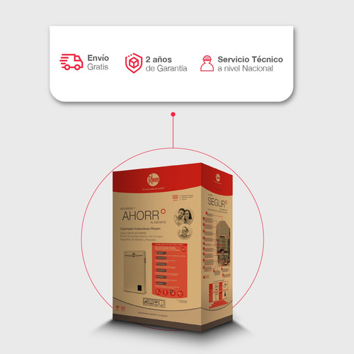 Calentador De Agua Rheem Instantáneo 16 Litros/min A Gas Lp
