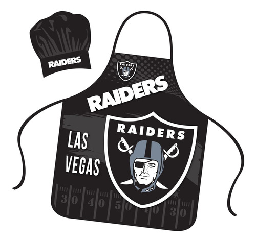 Conjunto De Delantal Y Gorro De Chef De Vegas Raiders, ...