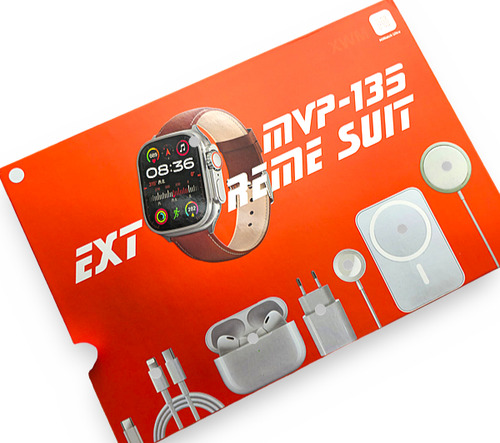 Kit Smart Watch Todo En Uno Bateria Cargador Y Audifonos Para iPhone Mvp 135 Extreme Suit