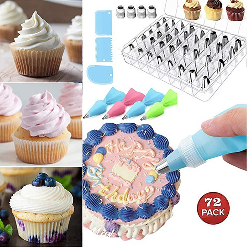 Imagen 5 de 8 de Kit De Decoración De Pasteles 72 Piezas