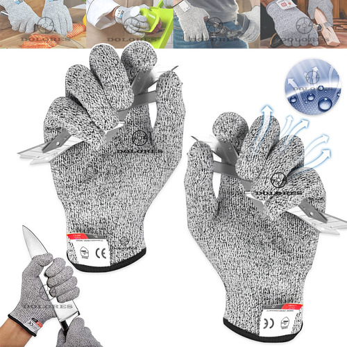 1 Par Guantes De Grado Anticorte Seguridad Cocina Proteccion