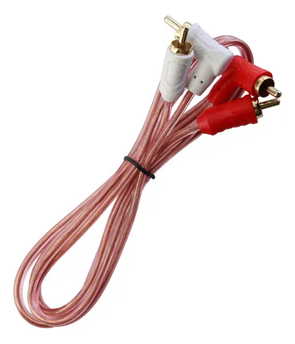 Cable 2 Rca A 2 Rca En Angulo 90° Full Cobre - 90 Cm Voyz