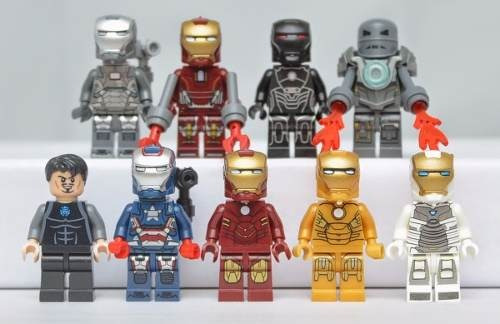 Kit Iron Man - Homem De Ferro - 9 Minifigures Pronta Entrega