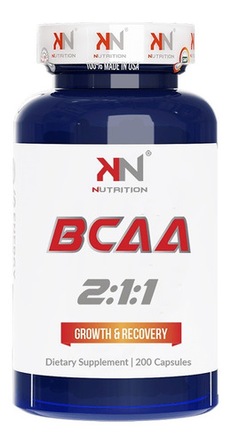 Bcaa 2:1:1 - 200 Cápsulas - Kn Nutrition