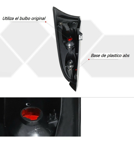 Ford Focus Zx3 Zx5 Svt 2000 - 2004 Juego Calaveras Fondo Neg