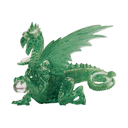 3d Rompecabezas De Cristal - Dragón (verde): 56 Sn6l3