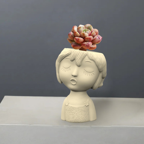 Doll Flower Pot Silicone Mould For Succulent Plants Unique P