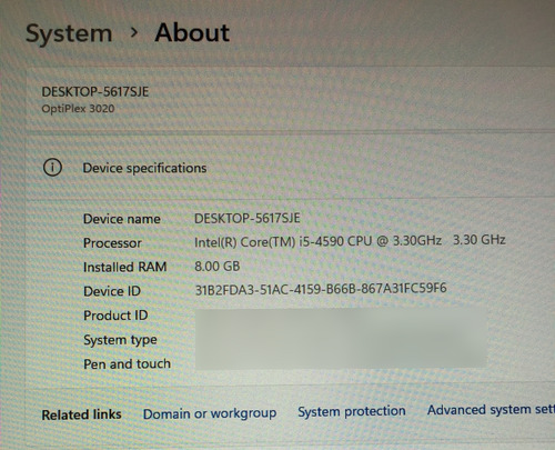 Cpu Dell Optiplex 3020 Intel Core I5 4th Gen Sku 1613 (Usado)