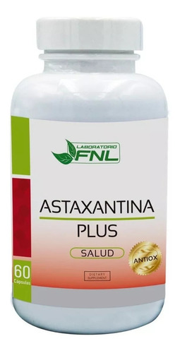 Astaxantina Plus Fnl 60 Cap 500 Mg. El Mejor Antioxidante