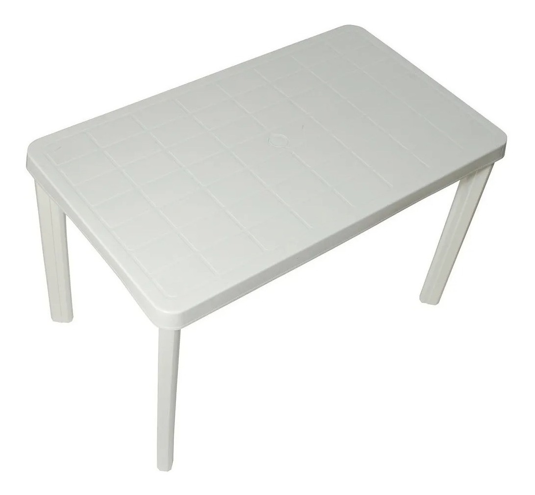 Mesa Plástico Rectangular Garden Life Bali Desarmable 120x70