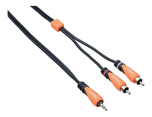 Cable Bespeco 1,8m - Miniplug Stereo / 2 Rca Macho Slymsr180