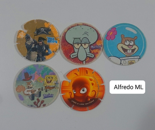 Mini Tazos Bob Esponja Era De Hielo Aliens Sabritas Marinela