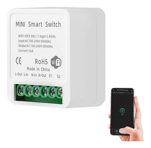 Mini Módulo De Interruptor Wi-fi 16a Wi-fi Nt Relay Light Sw
