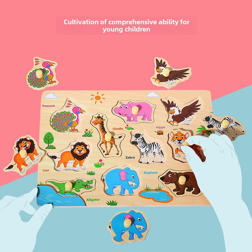 Fun Animals-924 - Tabla De Rompecabezas De Uñas Con Forma De
