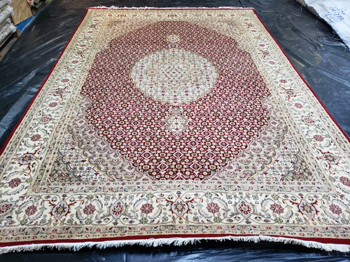 Tapete Artesanal Tabriz Mahi Fino 3.48 X 2.41 M Ref 75942