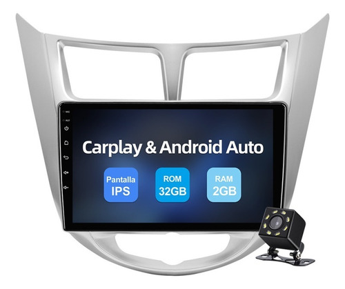 Estéreo 2+32g Carplay Para Hyundai Accent 2012-2017 Gps Wifi