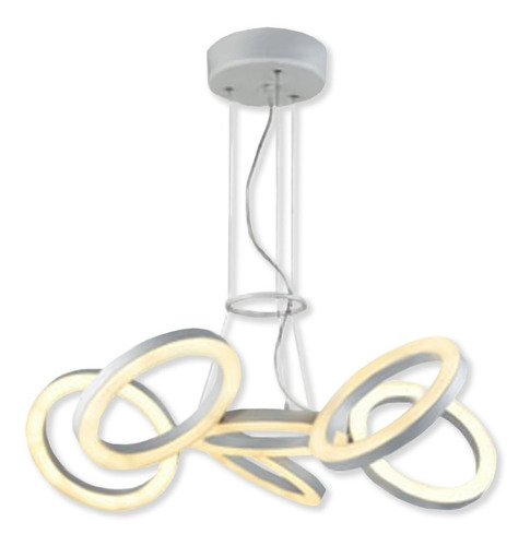 Lampara Colgante Living Moderna Blanca Sarasota 60w 6 Led