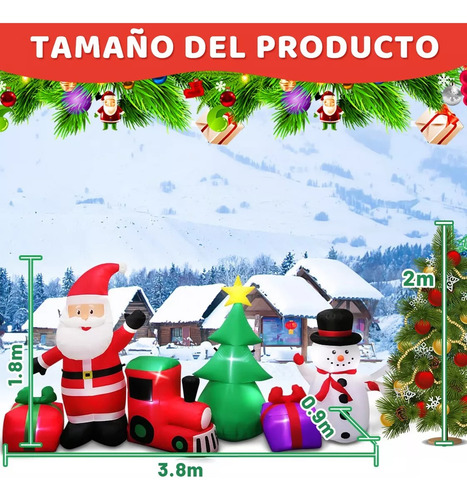 Inflable De Navidad Santa Claus Inflable Navideño Decoracion