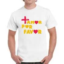Comprar Remera De Hombre Mais Amor Por Favor Frases Love Md4