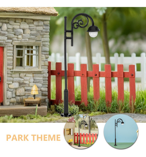 Luces De Calle De Pueblo En Miniatura, 6 Unidades: Mini Casa