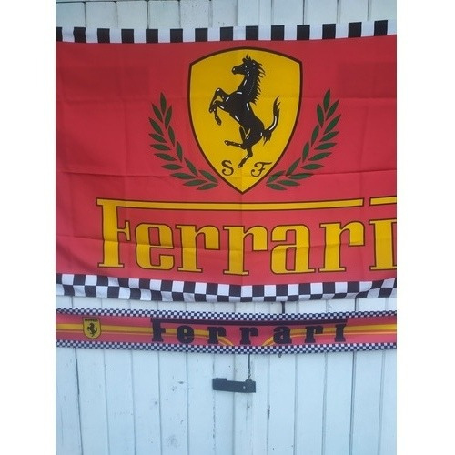 Bandera Y Bufanda Automovilismo  Formula 1 Ferrari Italia 