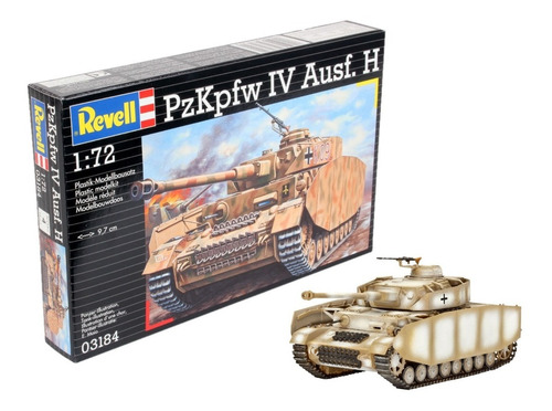 Tanque Pzkpfw Iv Ausf. Kit de modelos H 1/72 Revell