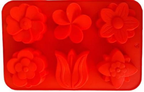 Molde En Silicona Para Jabones, Repostería Y Velas- 6 Flores