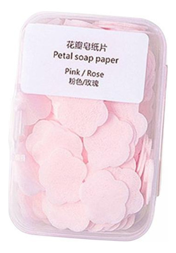 6 Hojas De Jabón De Papel Con Forma De Mini Flor Rosa Rosa