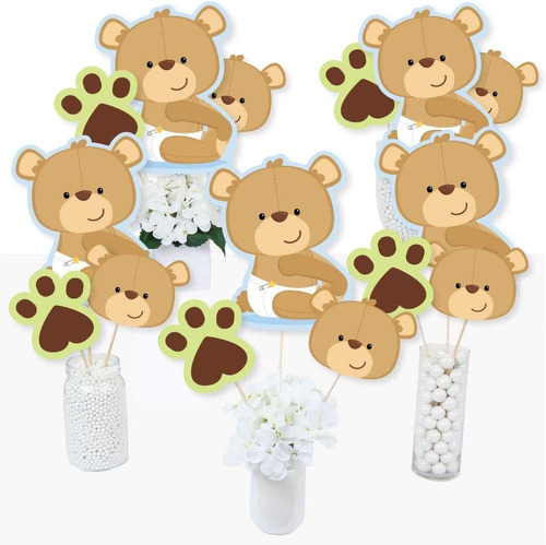 Baby Boy Teddy Bear  Baby Shower Centerpiece Sticks  Ta...