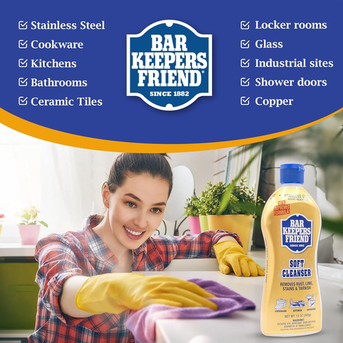 Bar Keepers Friend Cleanser & Polish - Toalla De Microfibra
