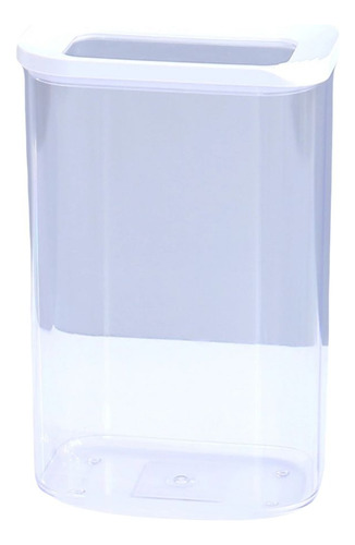 Contenedor De Alimentos Rectangular Transparente - 2000ml Color Blanco