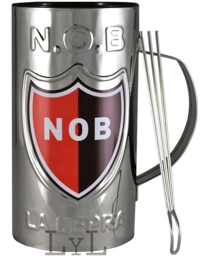 Vaso Guiro Newells Oficial Con Raspador 3/4 L - Full