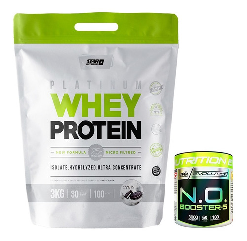 Whey Protein 3 Kg Star Nutrition + No Booster Oxido Nitrico