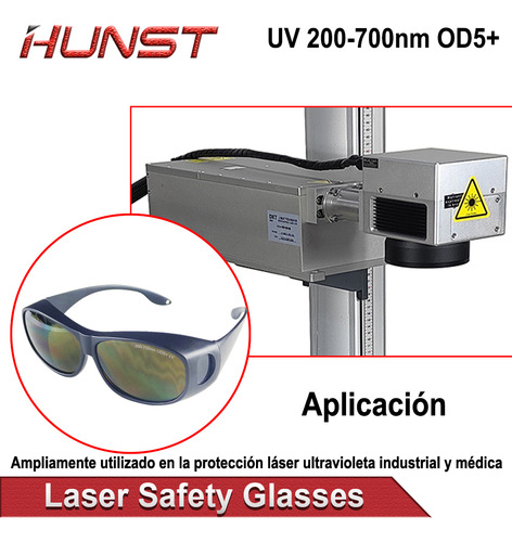 Hunst Gafas De Seguridad Láser, Banda: Uv 355nm,532nm,650nm