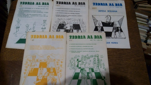 Revista De Ajedrez Teoria Al Dia 1984 - Lote De 5 Ejemplares