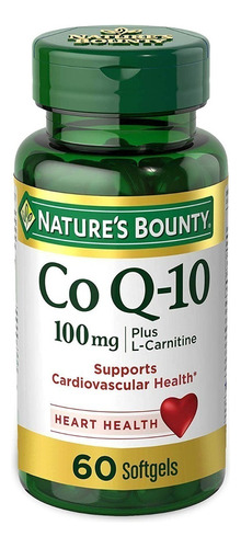 Coq10 Salud Del Corazon 100 Mg Plus L-carnitina 60 Capsulas