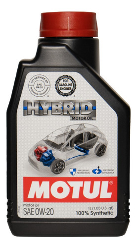 Motul Hybrid 0w20 Sintetico - Vehiculos Hibridos - 1lt