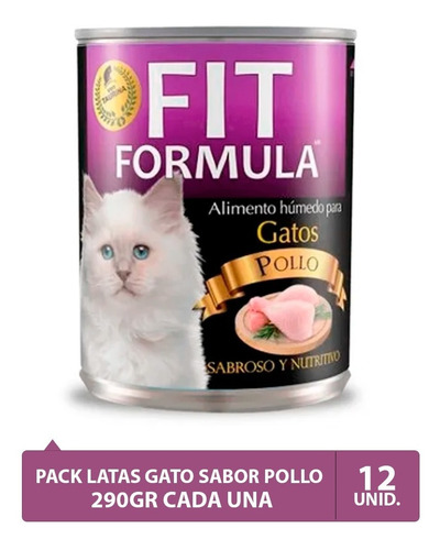 Fit Formula Gato Lata 12x290gms Srv Despacho* Tm