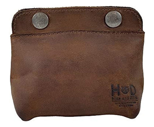 Hide Y Drink, Bolsa De Cuero Con Doble Broche, Monedero, Mon