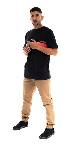Imagen 5 de 6 de Polera Manga Corta Hombre Hang Loose Gradiente Negro