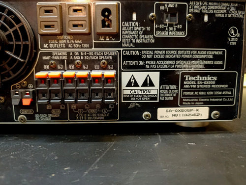 Sintoamplificador Technics Sa-gx505 Con Ecualizador Hbaudio Negro (Usado)