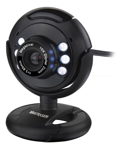 Webcam Multilaser Wc045 16.0mp Led Noturno Usb 2.0