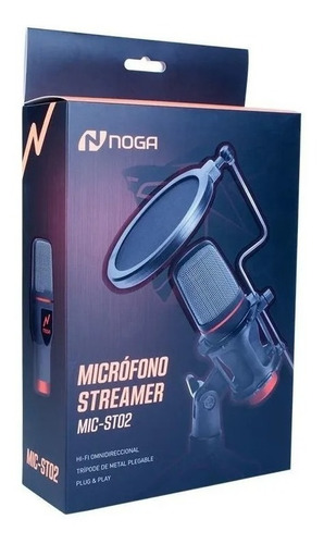 Imagen 3 de 6 de Micrófono Streamer Hifi Con Tripode Y Filtro Noga 02