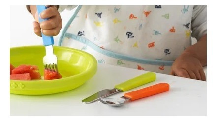 Cubiertos Para Bebe. Set De 3 Cubiertos En Acero Inox