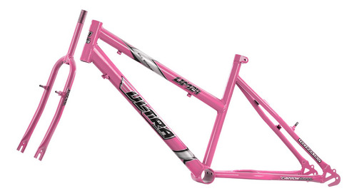 Quadro De Bicicleta Aro 24 Ultra Bikes Feminina Cor Rosa Bebe