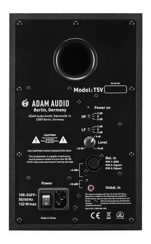 Monitor Adam Audio T5v Activo 70 Watts 5 Pulgadas (x Par)