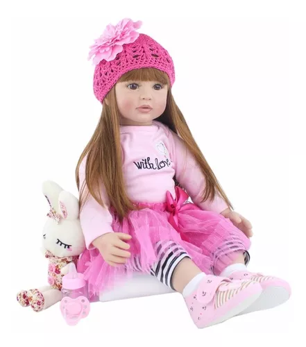 BONECA REBORN REALISTA 60 CM - Comprar em Tatuka