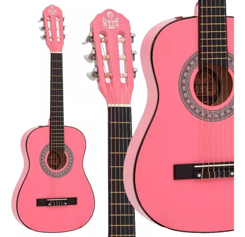 comprar Violão Infantil Nylon Com Design Classico Rosa Myth Criança
