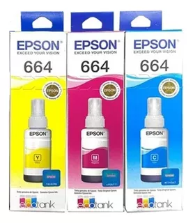 Kit 03 Tinta Original Epson T664 L375 L395 L396 L120 L300